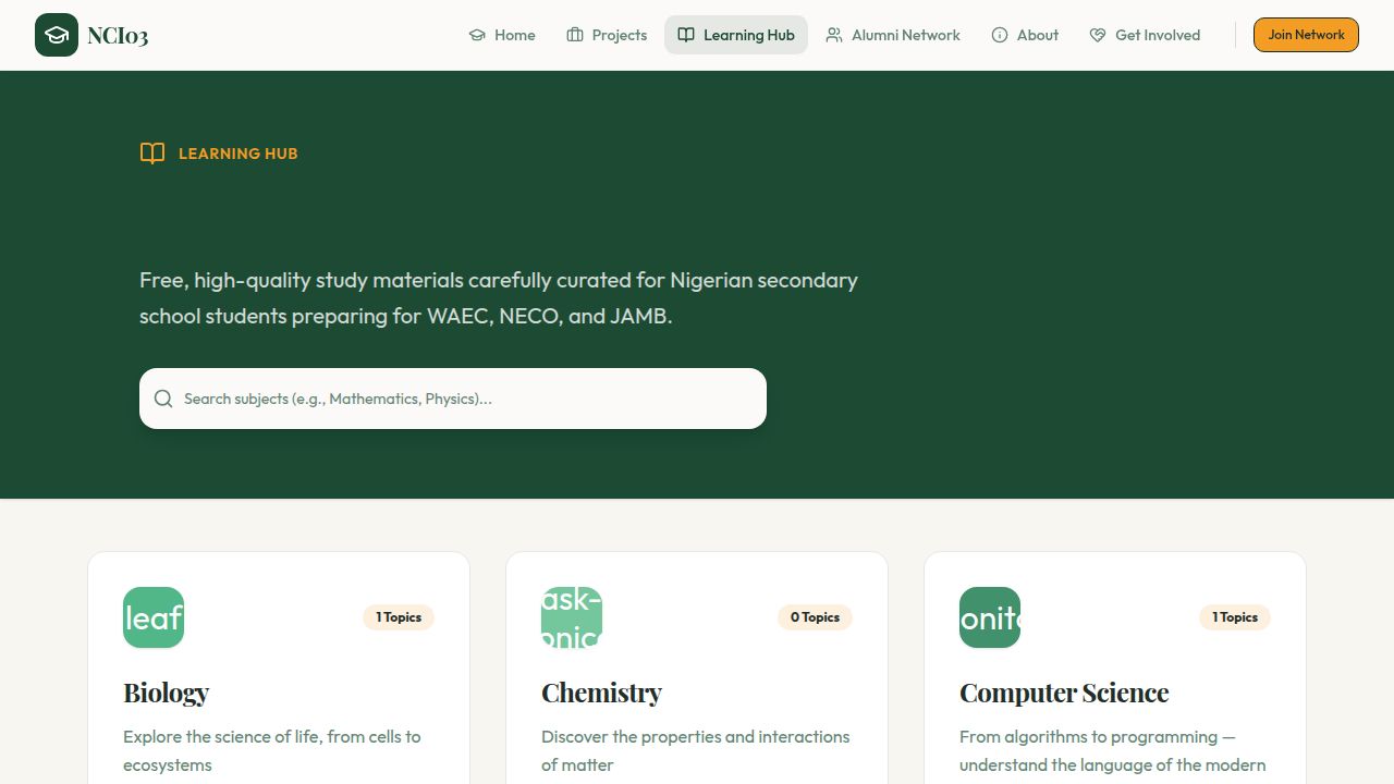 Learning Hub — Free WAEC, NECO and JAMB study materials